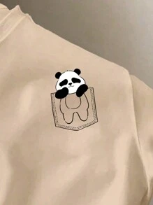 Manfinity Joysei 男款卡其色標準尺寸短袖T恤 - 卡其色 - 查看 4