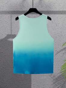 Manfinity RSRT Men's Summer Holiday Palm Tree Printed Casual Tank Top - Blue - View 2