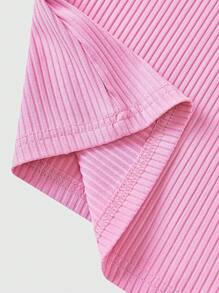 SHEIN Clasi 夏季時尚誇張3D花卉裝飾背心 - 粉色 - 查看 8