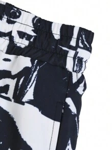 Vinshart Artist 男士抽绳腰休闲短裤，带人物印花，节日，新年，度假，节日 - 彩色 - 查看 3