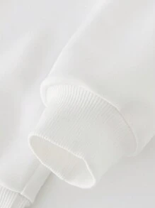 SHEIN 1pc Men's Basic Round Neck Sweatshirt With Fashionable Casual Smiling Face Expression, Letter Printed Design For Autumn & Winter - White - View 7