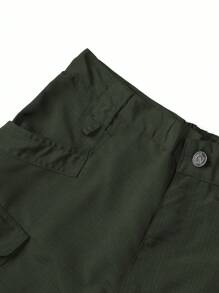 Men's Casual Outdoor Versatile Cargo Shorts - Army Green - View 7