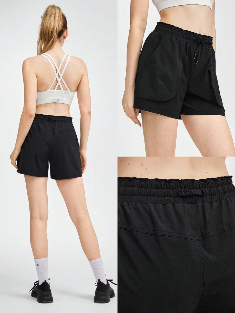 4" Drawstring Shorts With Patch Pockets