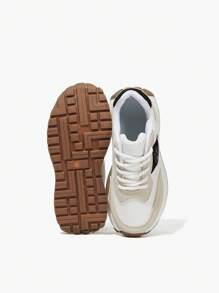 JNSQ All-Season Fashionable And Versatile Color Block Breathable Mesh Kids' Sneakers For Casual And Sports Activities