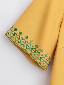 EMERY ROSE Áo thun in hình Geo & quần ống rộng - Nhiều màu - Xem 4