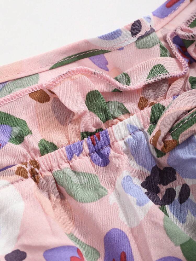 Floral & Plants Allover Print Cami Sleep Dress Pajama