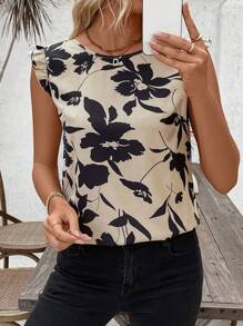 SHEIN LUNE Backless Tie Sleeve Top - Multicolor - View 2