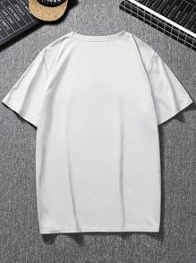 Claim Dot Áo thun nam mùa hè in hình mèo hoạt hình cổ tròn cỡ lớn tay ngắn - trắng - Xem 2