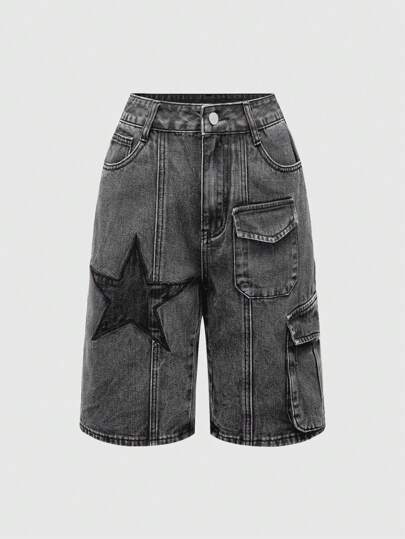 Our Grunge Punk Unisex Punk Street Style Star Embroidered 3D