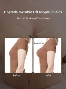 Lace-Up Front Strapless Self Adhesive Bra - Beige - View 4