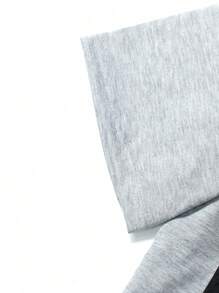 Manfinity Homme Men Colorblock Tee & Drawstring Waist Pants - Light Grey - View 5