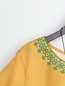 EMERY ROSE Áo thun in hình Geo & quần ống rộng - Nhiều màu - Xem 5