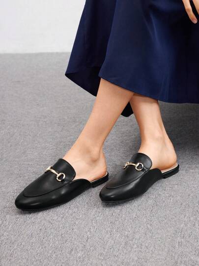 CUCCOO BIZCHIC Zapatos planos de moda con hebilla decorativa y diseño de mocasín, básicos elegantes, de negocios casuales, de negocios elegantes, para Navidad, otoño, Año Nuevo, Día de San Valentín