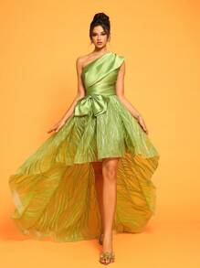 Váy dạ hội dự tiệc cocktail sang trọng và thanh lịch mới đến, váy dự tiệc cưới, tốt nghiệp, tiệc tối - Màu xanh Ô liu - Xem 4