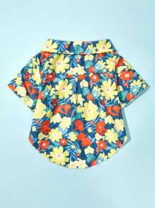 PETSIN 1入款度假風寵物印花襯衫 - 彩色 - 查看 7