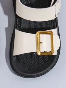 婴儿扣饰休闲舒适凉鞋 - 米色 - 查看 6