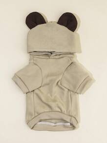 PETSIN 1pc 3D Ear Detail Pet Hoodie Clothes