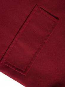 SHEIN 年輕男孩紳士套裝2件套，格子短袖西裝和短褲，配上蝴蝶結，非常適合生日派對、晚間活動、婚禮、洗禮和1歲生日慶祝 - 酒紅色 - 查看 7