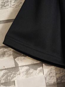 Áo thun nam Khối Màu Giải trí - màu đen - Xem 4