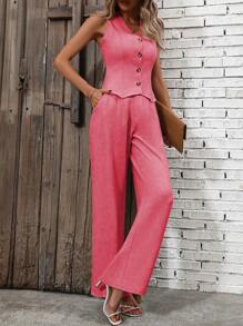 SHEIN Clasi Women Two-Piece Outfits - Pink - View 4