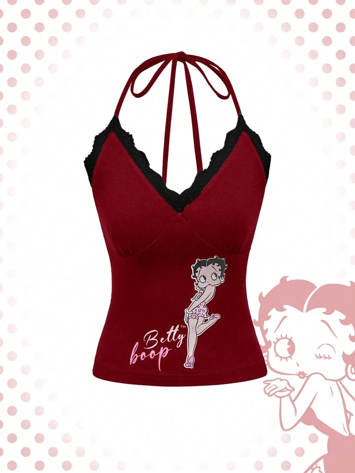 Chemise Betty Boop Violette Imprimée - Taille 152, Référence TOP ST818 - Occasion Très Bon état