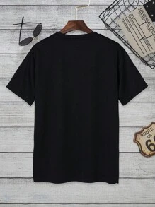 Manfinity Dauomo Men Floral Print Tee - Black - View 2