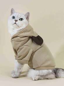 PETSIN 1pc 3D Ear Detail Pet Hoodie Clothes