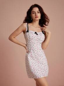 Aveloria Rosie Random Printed Elegant Women's Cami Dress
