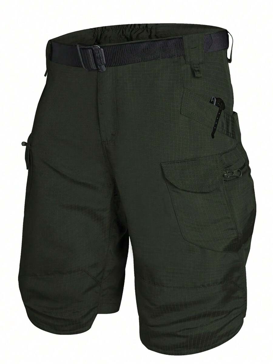 Men's Casual Outdoor Versatile Cargo Shorts - Army Green - View 1