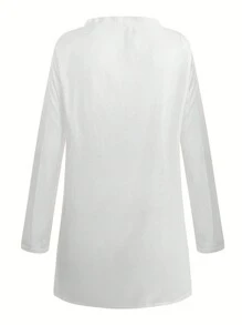 INAWLY Women's Solid Color Simple Daily Regular Long Sleeve Coat Fall Winter Cloth For Women - White - View 4