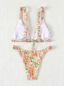 Swim Mod Vrouwen Bloemenprint Bikini Set Voor Vakantie