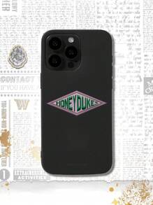 HARRY POTTER X SHEIN 菱形字母印花黑色手機殼 - 黑色 - 查看 2