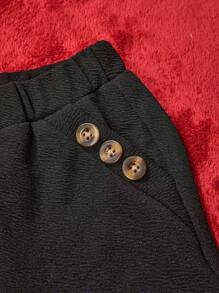 SHEIN Bé Gái Mùa Hè Ren Xù Tay Bướm Thiết Kế Thoải Mái Và Thoáng Khí Bộ Trang Phục Dự Tiệc Thích Hợp Cho Các Buổi Họp Mặt Ngoài Trời - Đen và trắng - Xem 8