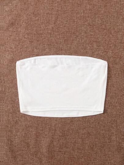 Top court tube à motif de lettre