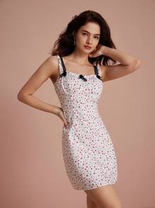 Aveloria Rosie Random Printed Elegant Women's Cami Dress