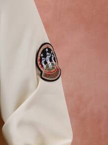 SHEIN 1件装 男童白色毛绒领中长款羽绒服，男童休闲羽绒服 - 白色 - 查看 5