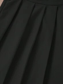 SHEIN Conjunto de dos piezas de niña preadolescente con top sin mangas con volantes y falda elegante