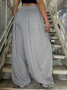 POPSWAY Plus Size Women Loose Draw Waist Jogger Pants, Summer Outfits