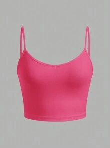 SHEIN EZwear 3入組女性短版緊身休閒背心，夏季適用 - 彩色 - 查看 10