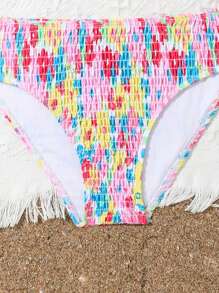 少女隨機印花比基尼套裝 - 彩色 - 查看 5