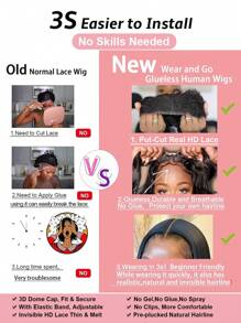 TrueHD Wear Go Glueless Breathable Air Wig Pre-Cut HD Lace Closure Wig Brazilian Straight Human Hair Wigs For Women 5x5 Closure Wig - SNatural - View 5