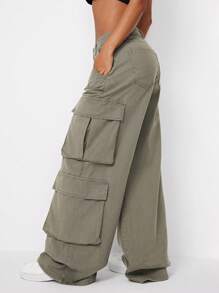 SHEIN ICON Women's Loose Fit Wide Leg Casual Jeans With Pockets