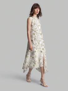 Ontre Women's Asymmetrical Hem Semi-Formal Cotton Dress, Vintage Style, Autumn Casual/School/Outing Wear