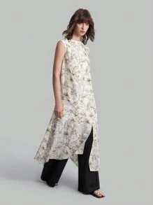 Ontre Women's Asymmetrical Hem Semi-Formal Cotton Dress, Vintage Style, Autumn Casual/School/Outing Wear