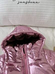 女宝宝冬季棉袄，加厚保暖 - 粉色 - 查看 3