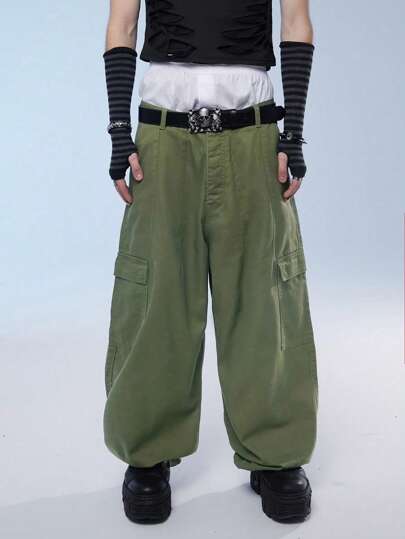 Manfinity Denimwave Men's Street Style Loose Fit Workwear Jeans