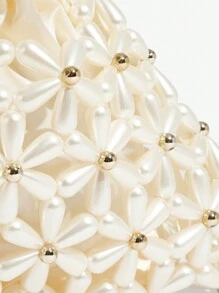 SHEIN Belle Luxury, Glamorous,Elegant, Pearl, Women Top Handle Bag, Women Evening Bag,For Girls, Ladies, Women,College Students,For Brides,Bridesmaid, Wedding Guests, Honeymoon,For Party, Prom, Wedding,Club, Date, Evening,Date Night