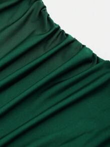 Sweetra Vestido elegante de unicolor con aplicación de encaje, diseño de sirena, vestido maxi de verano para mujer