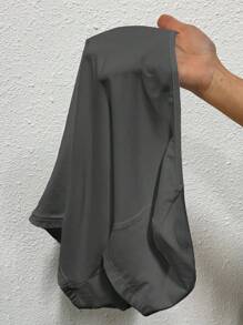 SHEIN EZwear Áo thun cổ vuông màu xám đậm liền mạch cơ bản - Màu xám đen - Xem 7