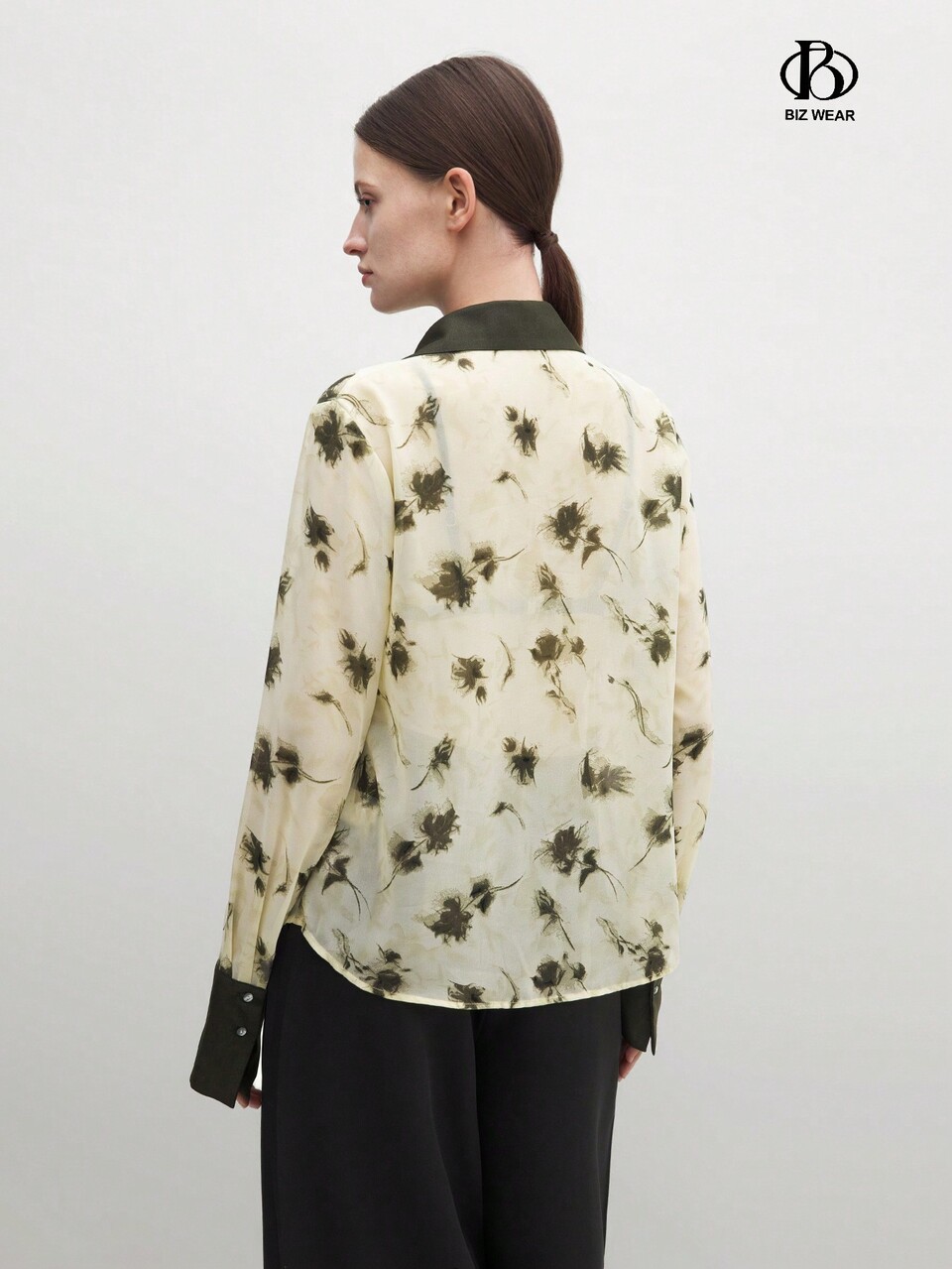 Women's Fashionable Elegant Long Sleeve Printed Shirt For Work And Daily Wear